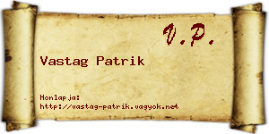 Vastag Patrik névjegykártya